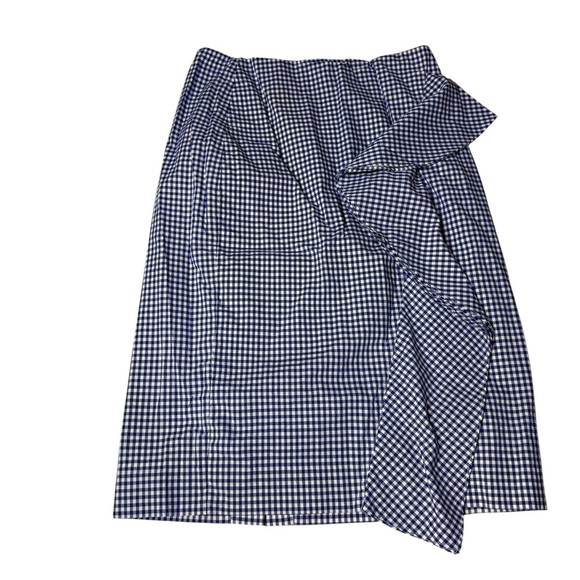 J. Crew Thomas Mason ruffle skirt size 6 gingham check - Picture 1 of 12